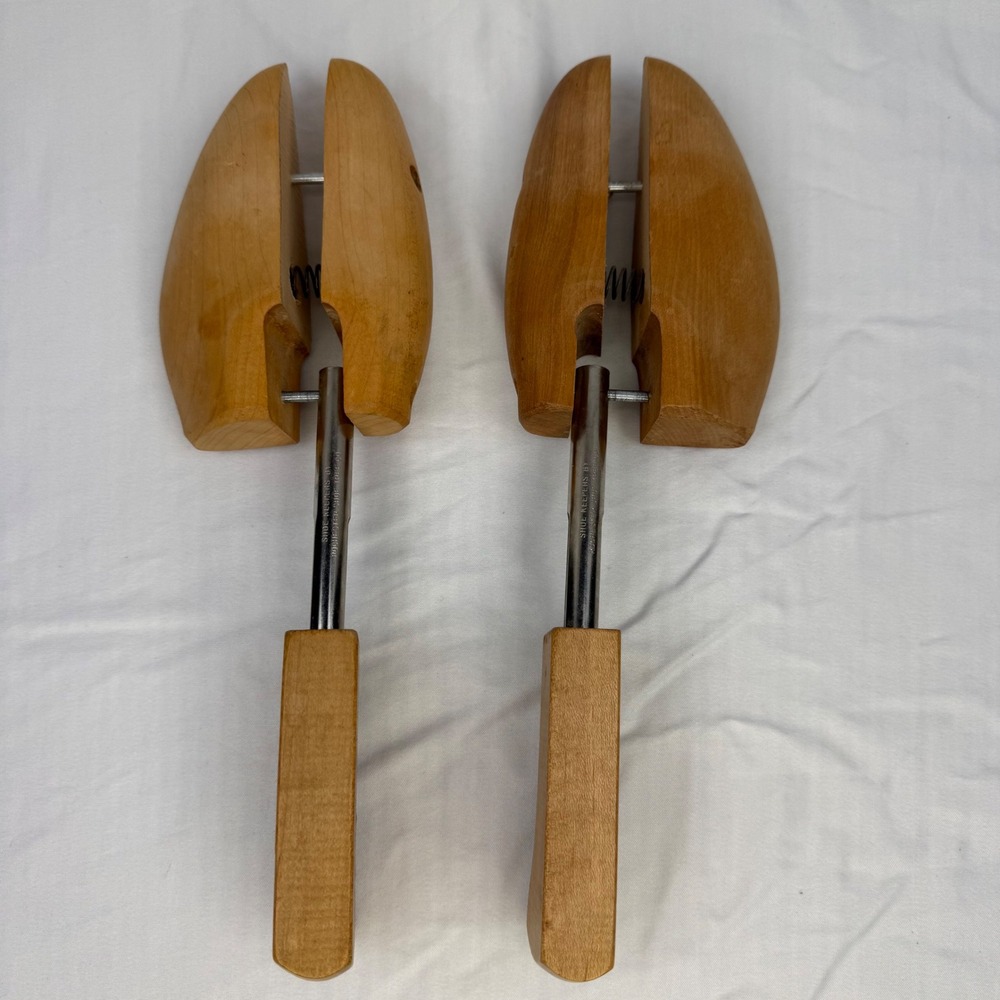 Rochester Shoe Tree Co Mohawk‎ No 5 Wood Shoe Keepers Adjustable Split Toe Pair
